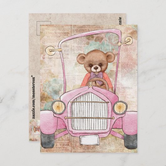 Teddy Bear Briefkaart (Voorkant / Achterkant)