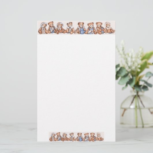 Teddy Bear Briefpapier (Staand voorkant)