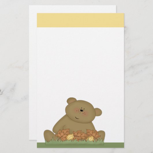 Teddy Bear Briefpapier (Voorkant / Achterkant)