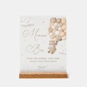 Teddy Bear Brown Baby shower Mimosa Bar Acryl Bord (Voorkant)