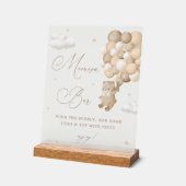 Teddy Bear Brown Baby shower Mimosa Bar Acryl Bord (Hoek)