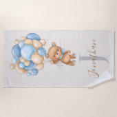 Teddy Bear Brown Balloons strandhanddoek voor kind Strandlaken (Voorkant)