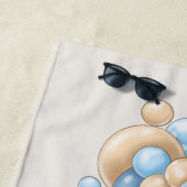Teddy Bear Brown Balloons strandhanddoek voor kind Strandlaken (In situ)