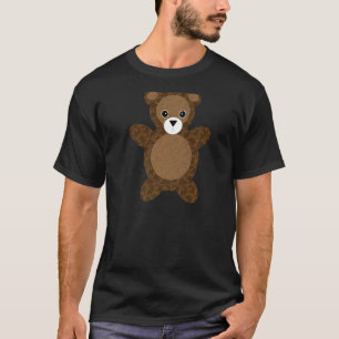 Teddy Bear Brown Damask T-shirt