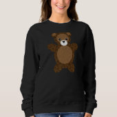 Teddy Bear Brown Damask Trui (Voorkant)