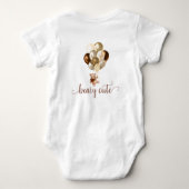 Teddy Bear Brown en Gold Balloons Romper (Achterkant)
