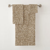 Teddy Bear Brown Glitter      Bad Handdoek (Insitu)