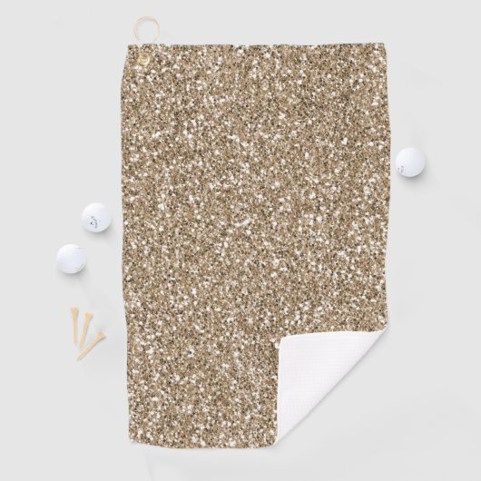 Teddy Bear Brown Glitter      Golfhanddoek (Insitu)