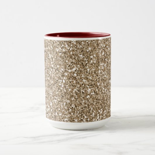 Teddy Bear Brown Glitter Mok (Midden)