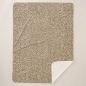 Teddy Bear Brown Glitter       Sherpa Deken (Voorkant)