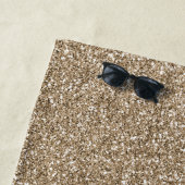 Teddy Bear Brown Glitter Strandlaken (In situ)