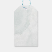 Teddy Bear Brown Sage Green Balloons Baby Cadeaulabel (Achterkant)