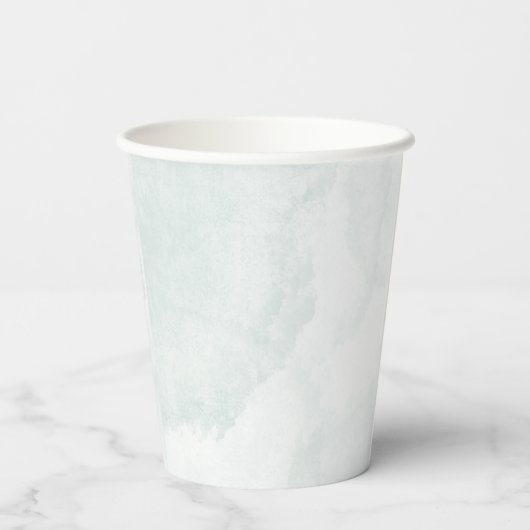 Teddy Bear Brown Sage Green Balloons Baby Papieren Bekers (Achterkant)