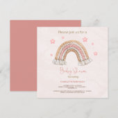 Teddy Bear Brown Sage Green Balloons Baby shower Kaart (Voorkant / Achterkant)