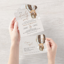 Teddy Bear, Bruine Hete Luchtballon, Baby shower