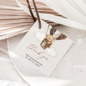 Teddy Bear, Bruine Hete Luchtballon, Baby shower Bedankjes Labels