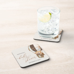 Teddy Bear, Bruine Hete Luchtballon, Baby shower Bier Onderzetter