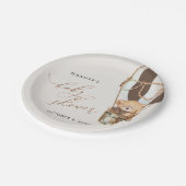 Teddy Bear, Bruine Hete Luchtballon, Baby shower Papieren Bordje (Gekanteld)