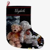 Teddy Bear Buddies Large Kerstmis Stocking Grote Kerstsok (Voorkant)