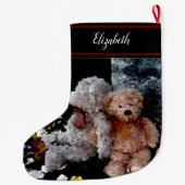 Teddy Bear Buddies Large Kerstmis Stocking Grote Kerstsok (Achterkant)