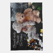 Teddy Bear Buddies - Vrienden helpen bij het afwas Theedoek (Verticaal)