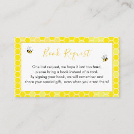 Teddy Bear Bumblebee Book Request Card Informatiekaartje