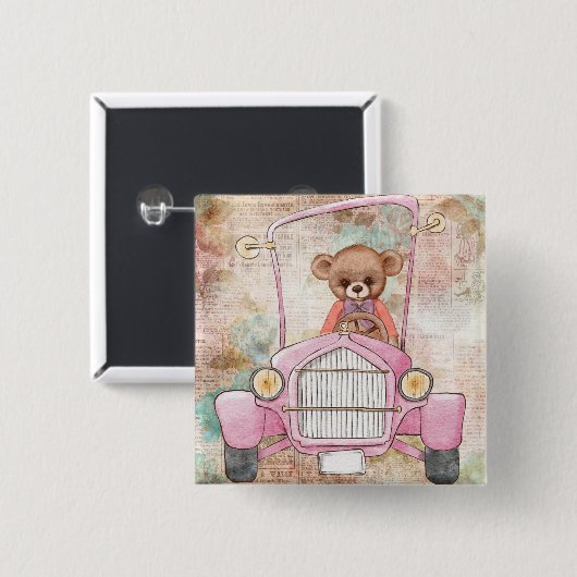 Teddy Bear Button (Voorkant /achterkant)