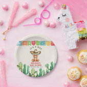 Teddy Bear Cactus Boy Baby shower Fiesta Papieren Bordje (Feest)