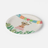 Teddy Bear Cactus Boy Baby shower Fiesta Papieren Bordje (Gekanteld)