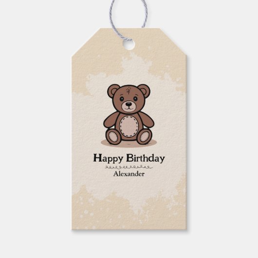 Teddy Bear Cadeaulabel (Voorkant)