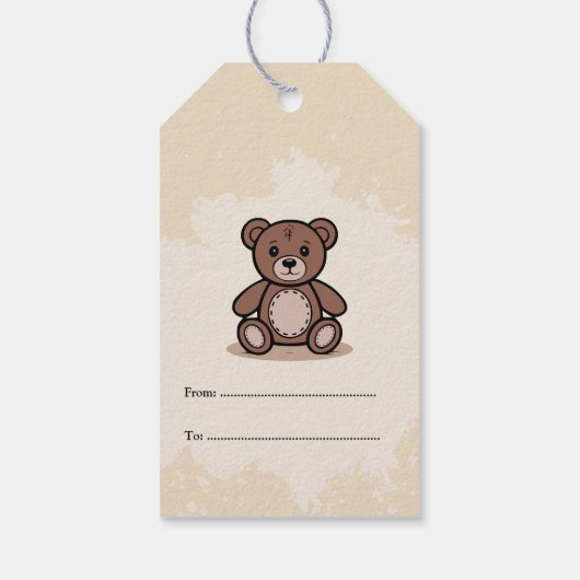 Teddy Bear Cadeaulabel (Achterkant)