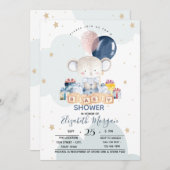 Teddy Bear Cadeaus Clouds Baby shower Kaart (Voorkant / Achterkant)