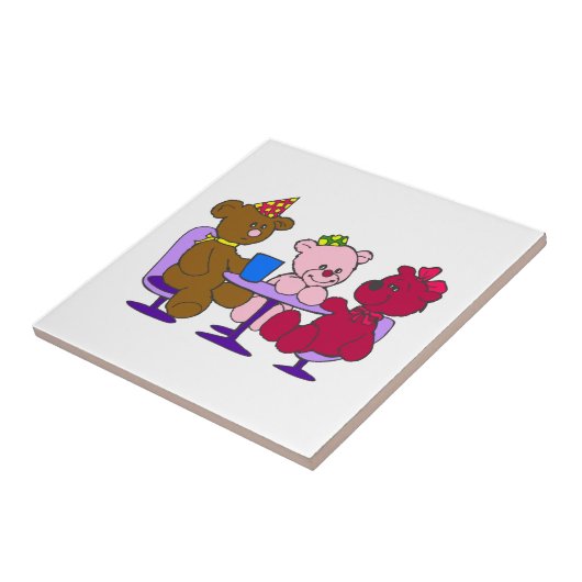 Teddy Bear Cafe Tegeltje (Zijkant)