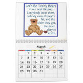 Teddy Bear Calendar Kalender (Mar 2027)