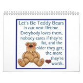 Teddy Bear Calendar Kalender (Hoes)