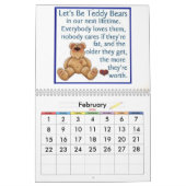 Teddy Bear Calendar Kalender (Feb 2026)