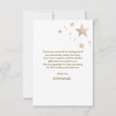 Teddy Bear Camp Baby shower Bedankt (Achterkant)