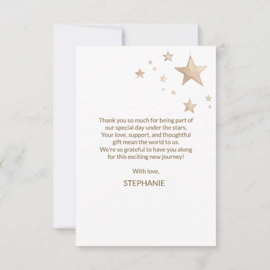 Teddy Bear Camp Baby shower Bedankt (Achterkant)