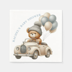  Teddy Bear Car Baby shower servet