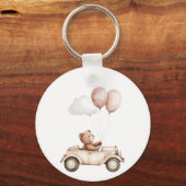  Teddy Bear Car Baby shower Sleutelhanger (Achterkant)
