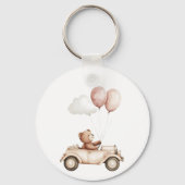  Teddy Bear Car Baby shower Sleutelhanger (Achterkant)