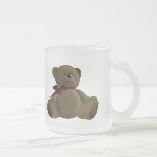 Teddy Bear Cartoon Matglas Koffiemok (Rechts)