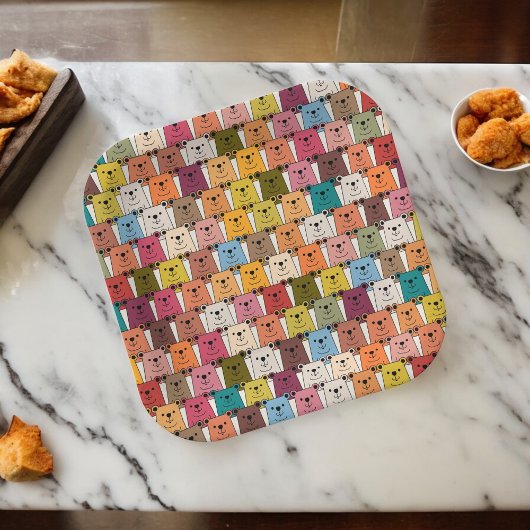 Teddy Bear Cartoon Papieren Bordje