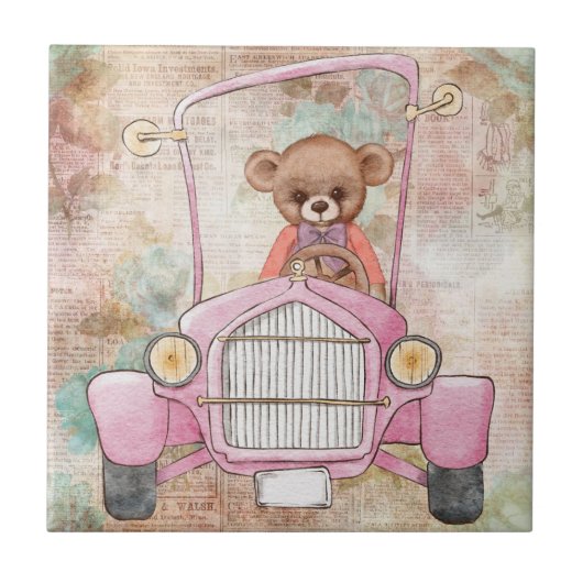 Teddy Bear Ceramic Tegel Tegeltje (Voorkant)