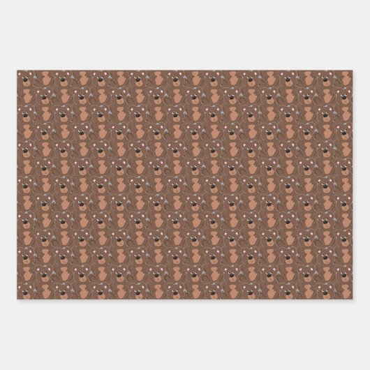 Teddy Bear Childrens animated Inpakpapier Vel (Voorkant)