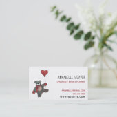 Teddy Bear Childrens Event Planner Visitekaartje (Staand voorkant)