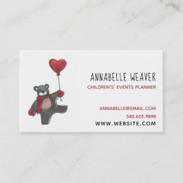 Teddy Bear Childrens Event Planner Visitekaartje