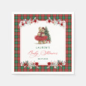 Teddy Bear Christmas Baby shower Servet (Voorkant)