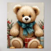 Teddy Bear Christmas Digital Poster (Voorkant)