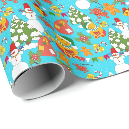 Teddy Bear Christmas: Kind-vriendelijk. Cadeaupapier (Rol Hoek)